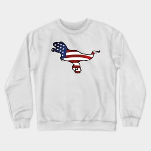 American Flag T-Rex Funny Dinosaurs Crewneck Sweatshirt